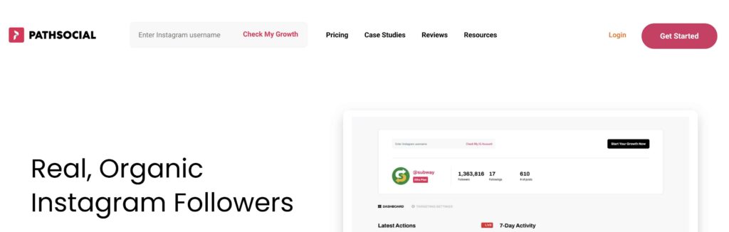 Path Social main page