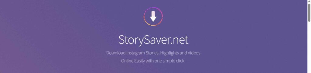 StorySaver.net main page