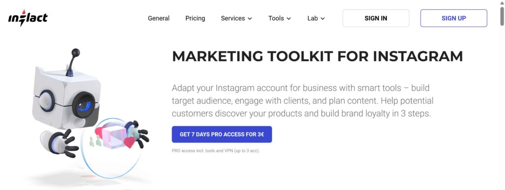 inflact main page